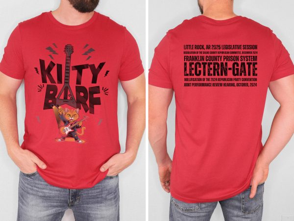 Kitty Barf Grey Guitar - Bella Canvas 3001 - Unisex Short Sleeve Tee
