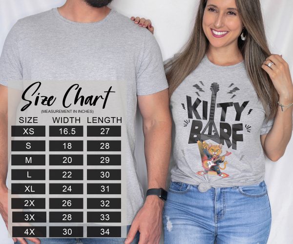 Kitty Barf Grey Guitar - Bella Canvas 3001 - Unisex Short Sleeve Tee - Image 23