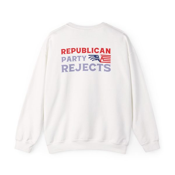 Republican Party Rejects Grey with Flag - Unisex Heavy Blend™ Crewneck Sweatshirt Gildan 18000 - Image 4
