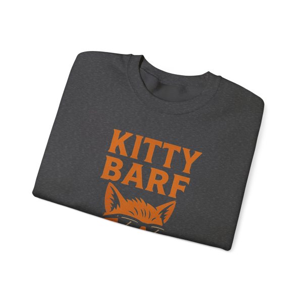 Kitty Barf Leather Jacket and Glasses - Unisex Heavy Blend™ Crewneck Sweatshirt Gildan 18000 - Image 14
