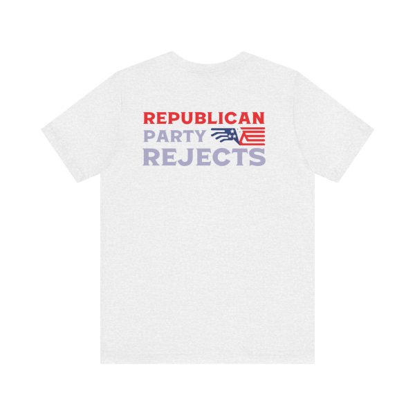 Republican Party Rejects Grey with Flag - Bella Canvas 3001 - Unisex Short Sleeve Tee - Image 6