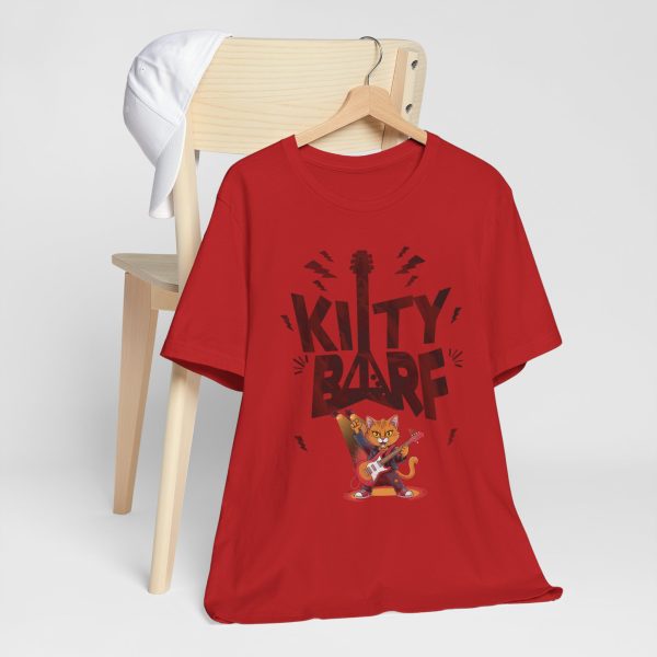 Kitty Barf Grey Guitar - Bella Canvas 3001 - Unisex Short Sleeve Tee - Image 2