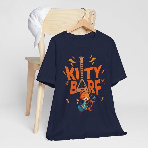 Kitty Barf Cartoon Cat - Bella Canvas 3001 - Unisex Short Sleeve Tee - Image 2