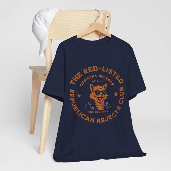 The Red Listed Official Member of The Republican Rejects Club with Kitty – Bella Canvas 3001 – Unisex Short Sleeve Tee - Image 14