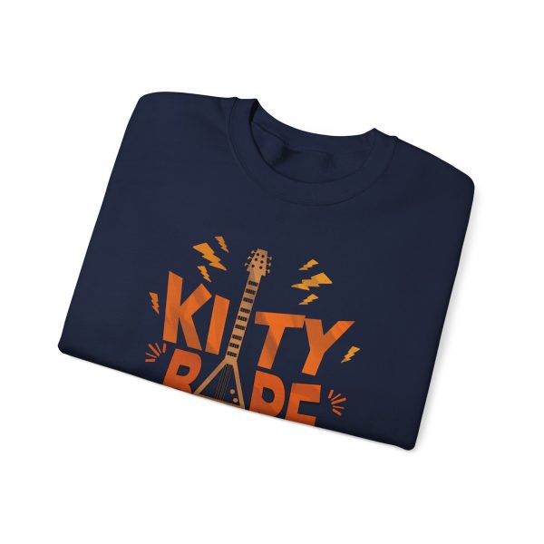 Kitty Barf Guitar Cat with Glasses - Unisex Heavy Blend™ Crewneck Sweatshirt Gildan 18000 - Image 12