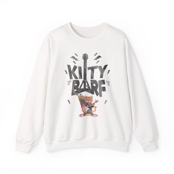 Kitty Barf Grey Guitar - Unisex Heavy Blend™ Crewneck Sweatshirt Gildan 18000 - Image 3