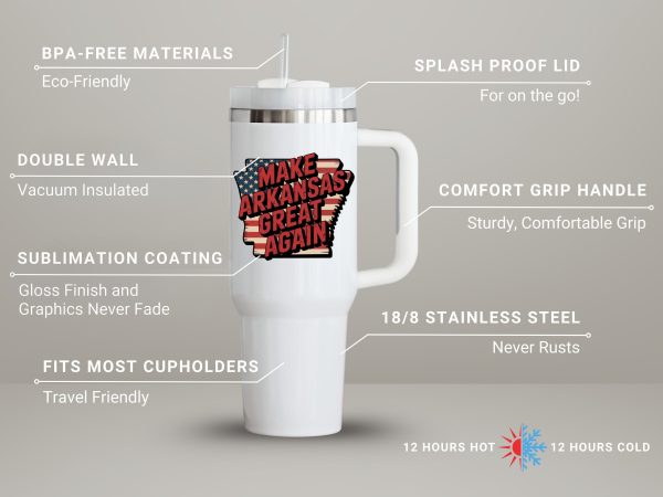 Make Arkansas Great Again 40oz Tumbler - Image 3