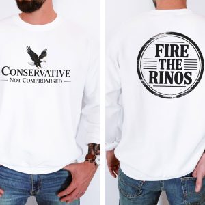 Conservative Not Compromised Fire the Rinos - Unisex Heavy Blend™ Crewneck Sweatshirt Gildan 18000