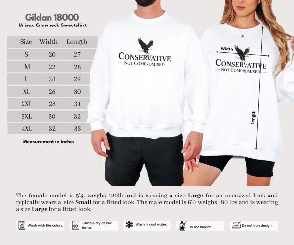 Conservative Not Compromised Fire the Rinos - Unisex Heavy Blend™ Crewneck Sweatshirt Gildan 18000 - Image 15