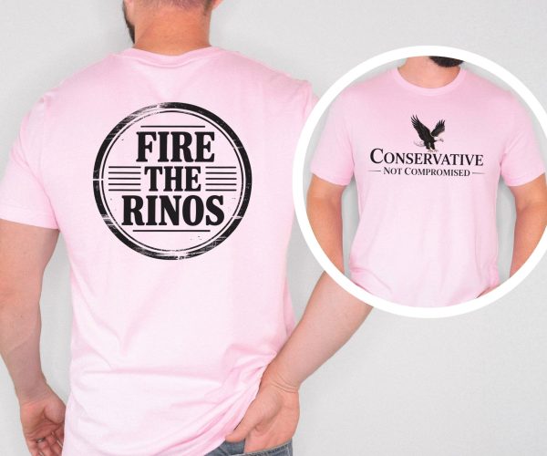 Conservative Not Compromised Fire the Rinos - Bella Canvas 3001 - Unisex Short Sleeve Tee - Image 16