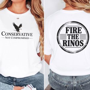 Conservative Not Compromised Fire the Rinos - Bella Canvas 3001 - Unisex Short Sleeve Tee
