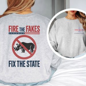 Fire the Fakes Fix The State Arkansas 1st - Unisex Heavy Blend™ Crewneck Sweatshirt Gildan 18000