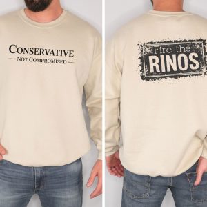 Conservative Not Compromised Fire the Rinos - Unisex Heavy Blend™ Crewneck Sweatshirt Gildan 18000