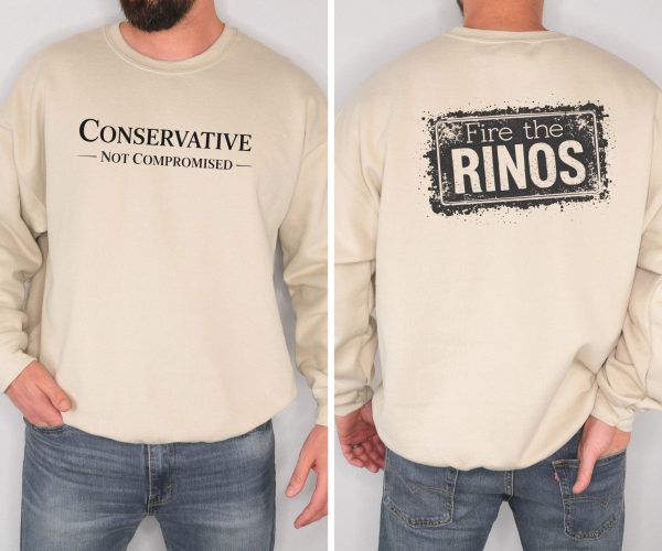 Conservative Not Compromised Fire the Rinos - Unisex Heavy Blend™ Crewneck Sweatshirt Gildan 18000