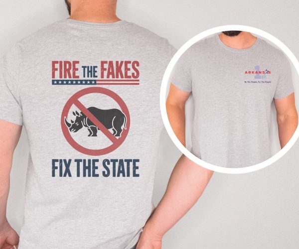 Fire the Fakes Flag No Rino Fix the State - Bella Canvas 3001 - Unisex Short Sleeve Tee - Image 15
