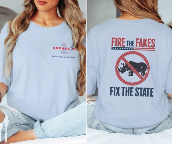 Fire the Fakes Flag No Rino Fix the State - Bella Canvas 3001 - Unisex Short Sleeve Tee
