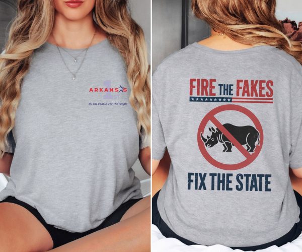 Fire the Fakes Flag No Rino Fix the State - Bella Canvas 3001 - Unisex Short Sleeve Tee - Image 16
