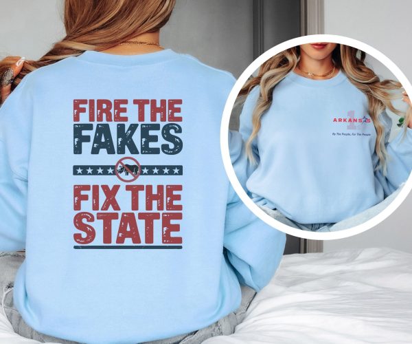 Fire the Fakes Small Rino Fix The State - Unisex Heavy Blend™ Crewneck Sweatshirt Gildan 18000 - Image 17