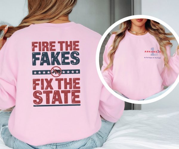 Fire the Fakes Small Rino Fix The State - Unisex Heavy Blend™ Crewneck Sweatshirt Gildan 18000