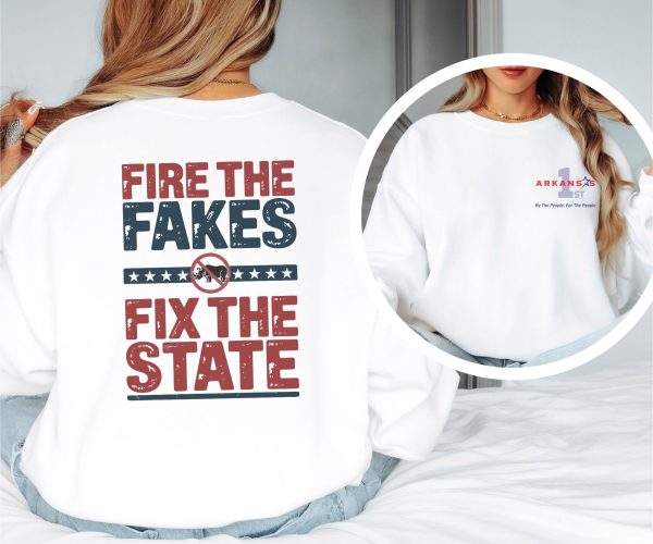 Fire the Fakes Small Rino Fix The State - Unisex Heavy Blend™ Crewneck Sweatshirt Gildan 18000 - Image 7
