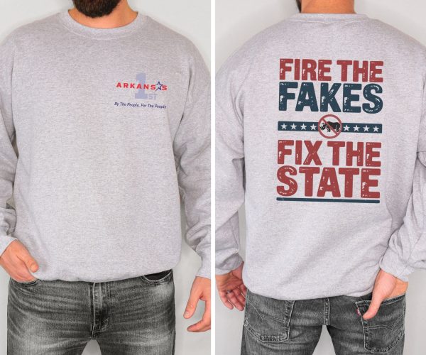 Fire the Fakes Small Rino Fix The State - Unisex Heavy Blend™ Crewneck Sweatshirt Gildan 18000 - Image 15