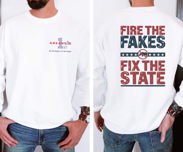 Fire the Fakes Small Rino Fix The State - Unisex Heavy Blend™ Crewneck Sweatshirt Gildan 18000 - Image 6