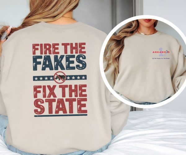 Fire the Fakes Small Rino Fix The State - Unisex Heavy Blend™ Crewneck Sweatshirt Gildan 18000 - Image 12