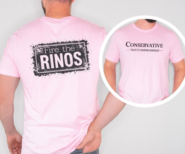 Conservative Not Compromised Fire the Rinos Stamp - Bella Canvas 3001 - Unisex Short Sleeve Tee - Image 17