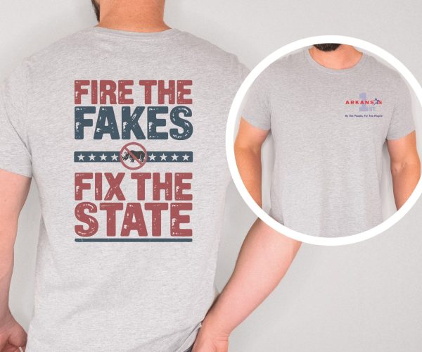 Fire the Fakes Small Rino Fix The State - Bella Canvas 3001 - Unisex Short Sleeve Tee - Image 13