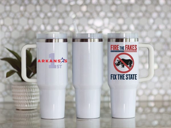 Arkansas 1st  – Fire the Fakes Fix the State 40oz Tumbler - Image 4