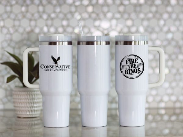 Conservative Not Compromised Fire the Rinos – 40oz Tumbler - Image 3